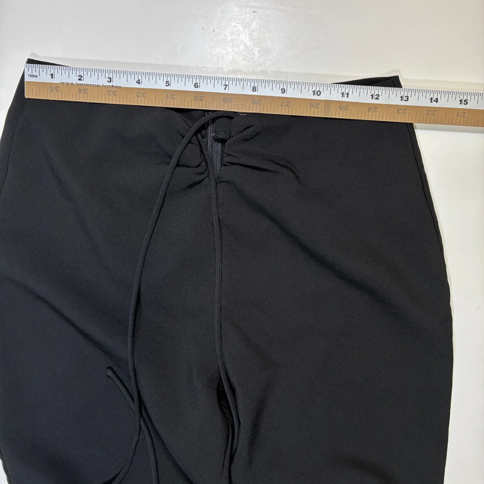 EUC Princess Polly XX Black Flare Pants Drawstring High Waist US 4 AU 8 - Image 7