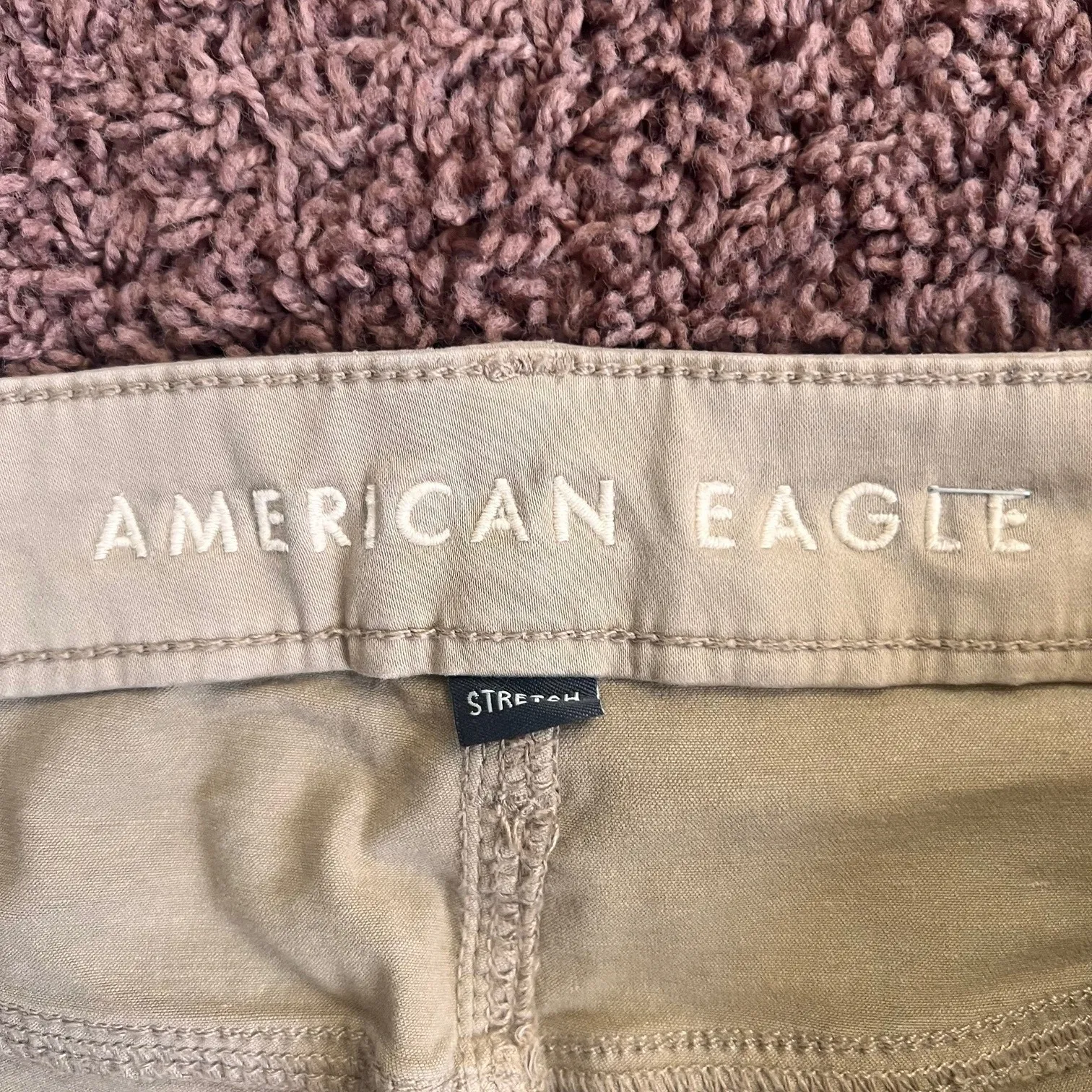 American Eagle Outfitters Womens Stretch Jeans Straight‎ Regular Size 12 Brown - Image 4