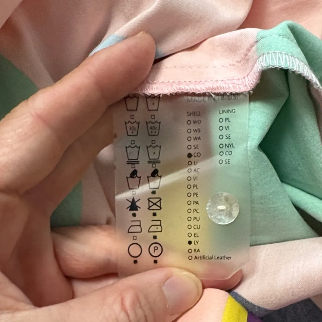 George Keburia Colorful Polka Dot Long Sleeve Dress Size Small Pink - Image 8