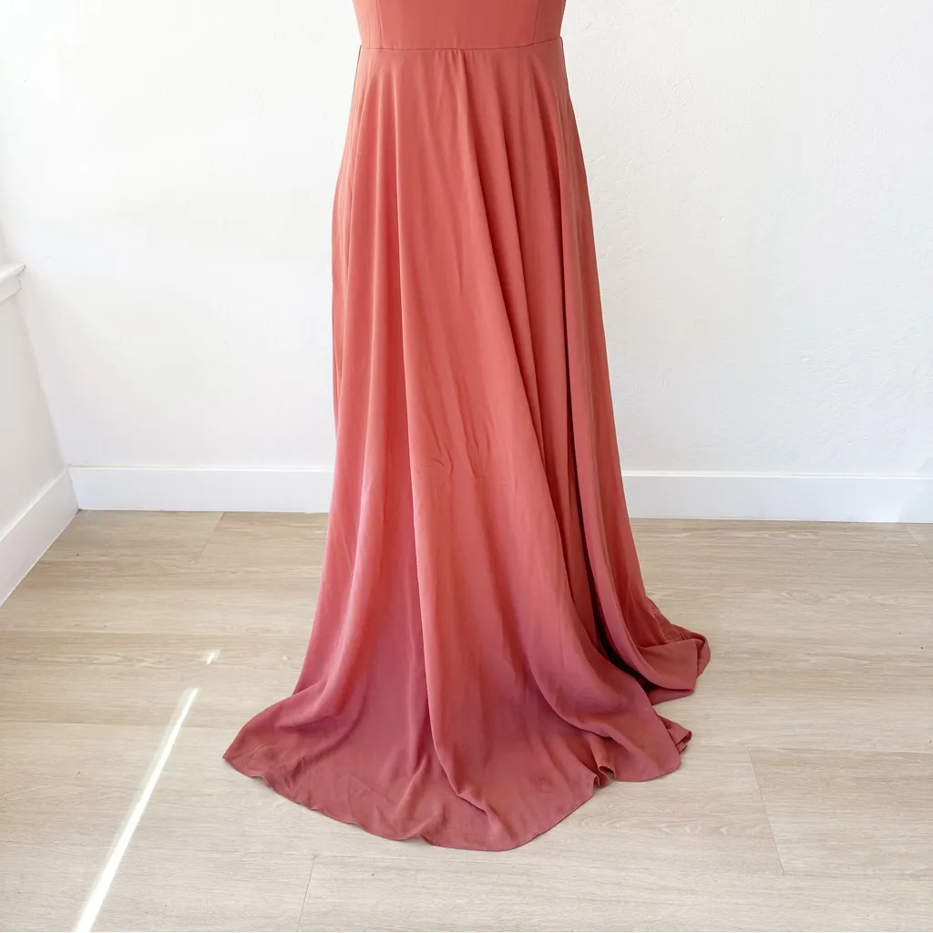 Lulu’s Mythical Kind of Love Rusty Rose Maxi Dress Gown NWT | Medium - Image 5
