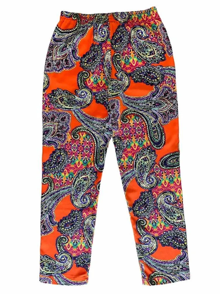 RALPH LAUREN Paisley Print Cropped Pants Size 2 - Image 2