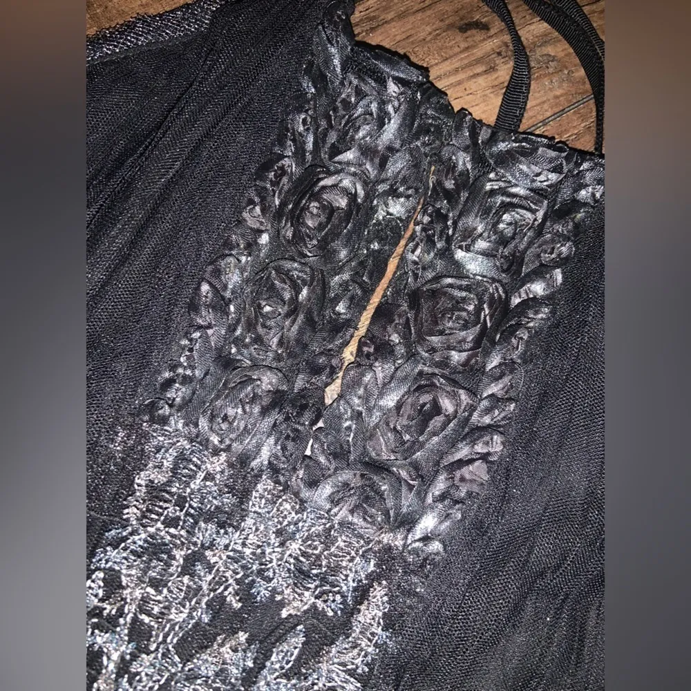 Lace Anna sui black halter top 269$ designer y2k boho spring rare classic blouse - Image 5