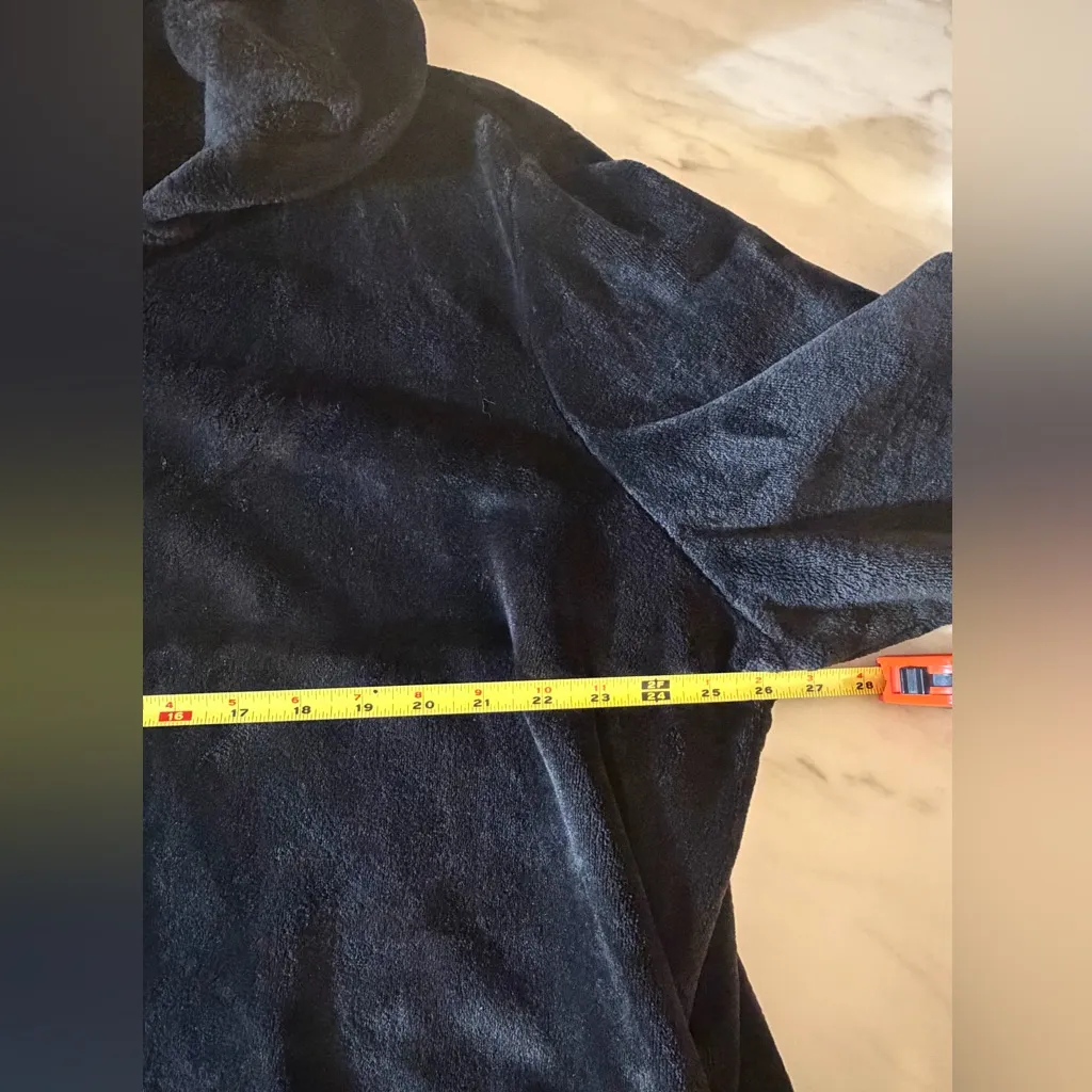 Ideology Plush Fleece Zip Hoodie Black Soft Cozy Longline Plus 3X - Image 6