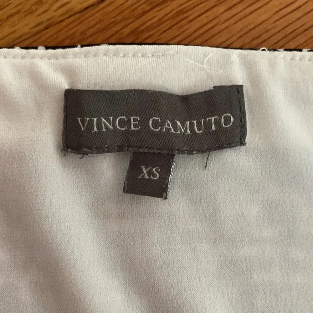 Vince Camuto Skirt Pencil Skirt Work Professional Stretchy Neutral Black Pattern - Image 2