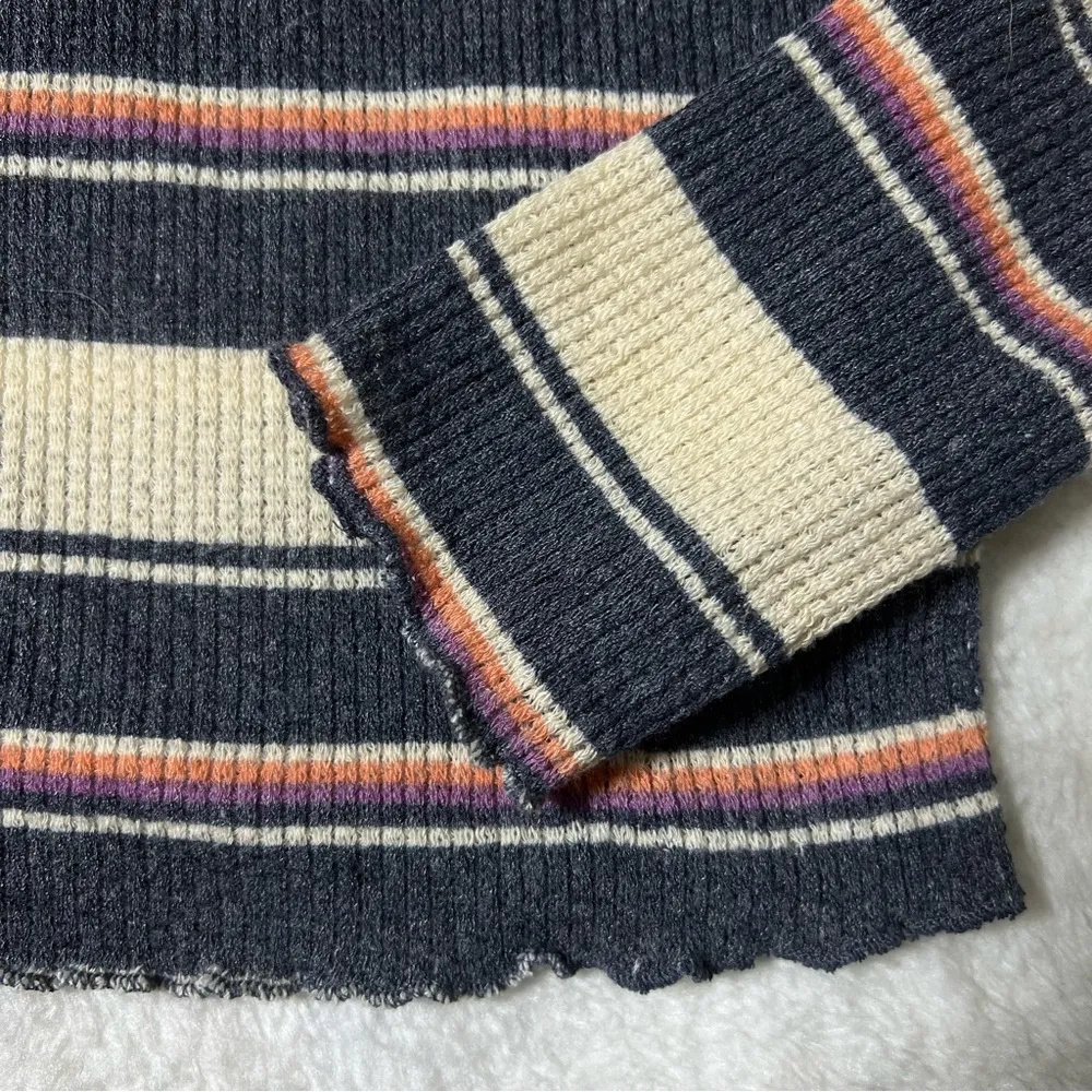 Urban Outfitters Out From Under Striped Knit Henley Top - Image 6
