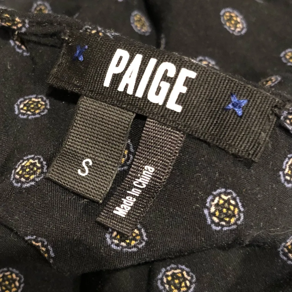 Anthropologie Paige‎ Vanette Polka-Dot Printed Cropped Jumpsuit Black Small - Image 7