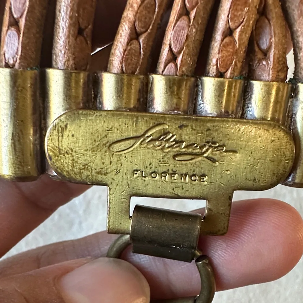 Elegant Brown Woven Belt vintage - Image 2