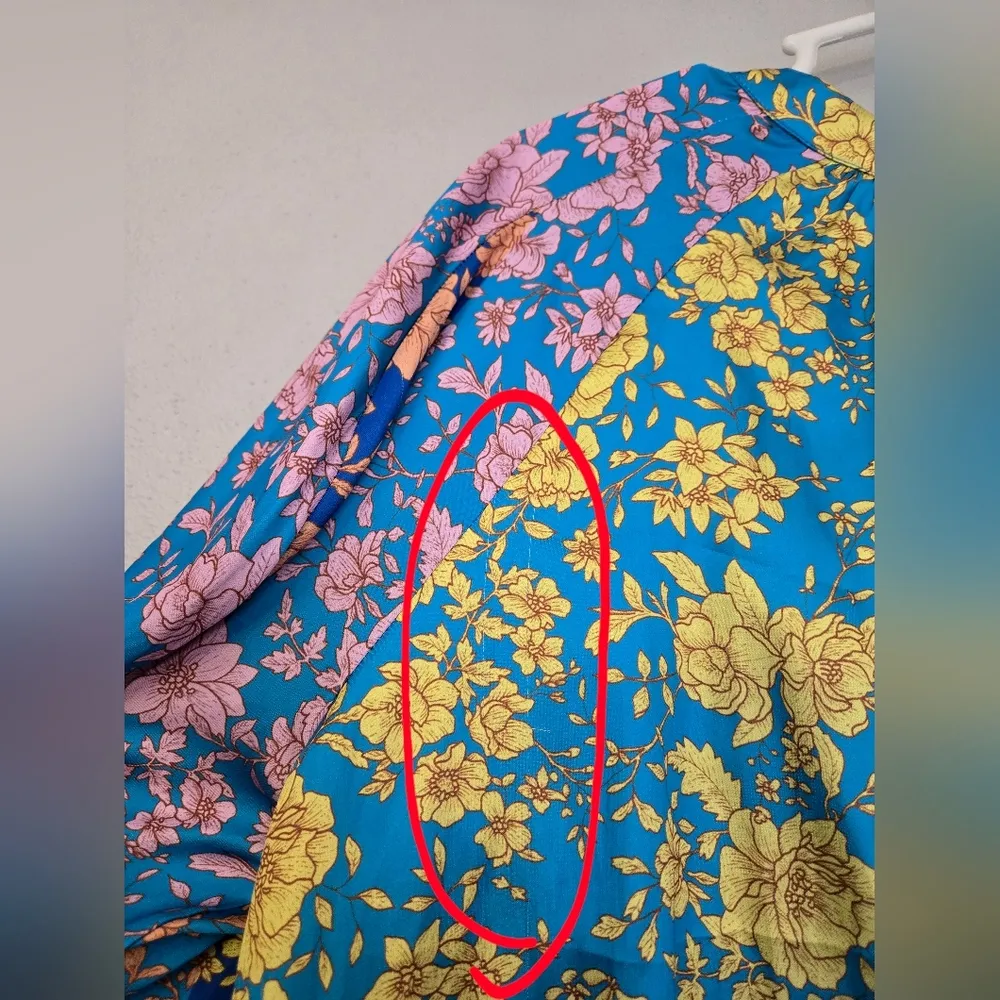 Current Air Floral Colorblock Cuffed Blouse - Image 8