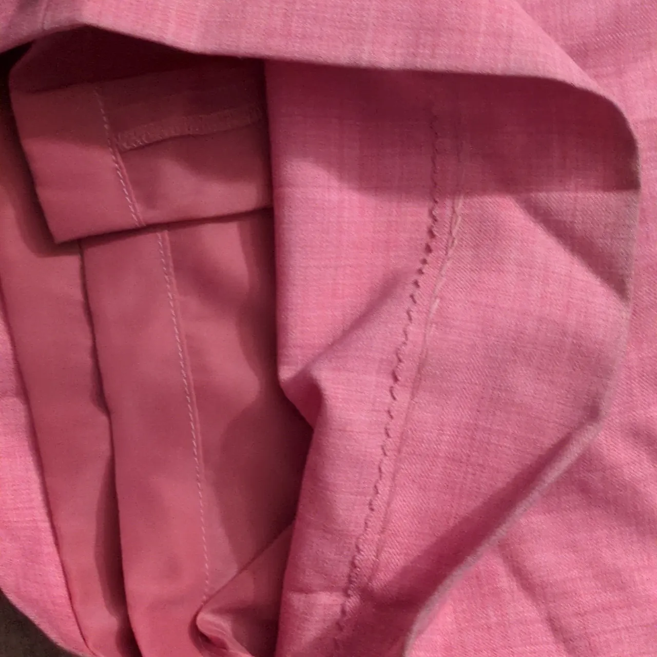 J. Crew Pink Wide Leg Dual Lined Wool Blend Paper bag Trousers W/ Belt Size 10 - Image 4