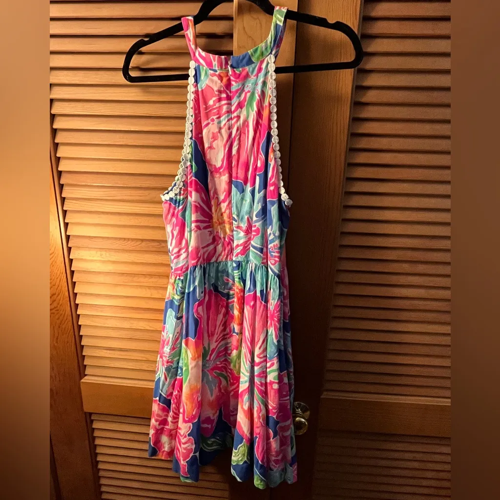 Lilly Pulitzer KINLEY DRESS in BECKON BLUE JUNGLE UTOPIA size 12 NWT - Image 5