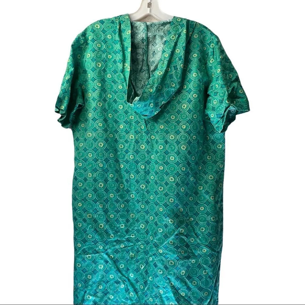 Cabernet Linen Blend Hoody Dress‎ nwt Green Size L - Image 6