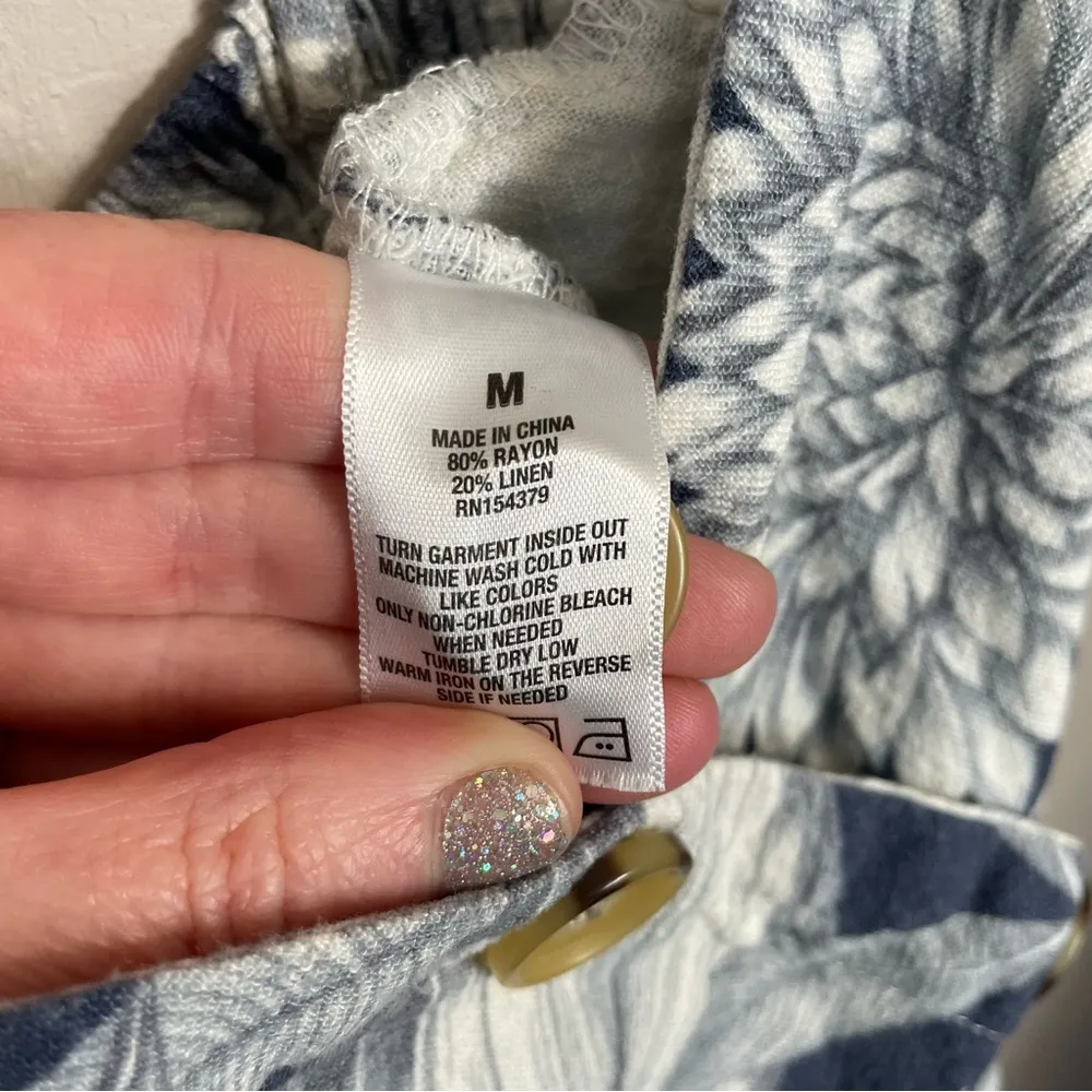Aeropostale Romper floral rayon linen blend medium - Image 4