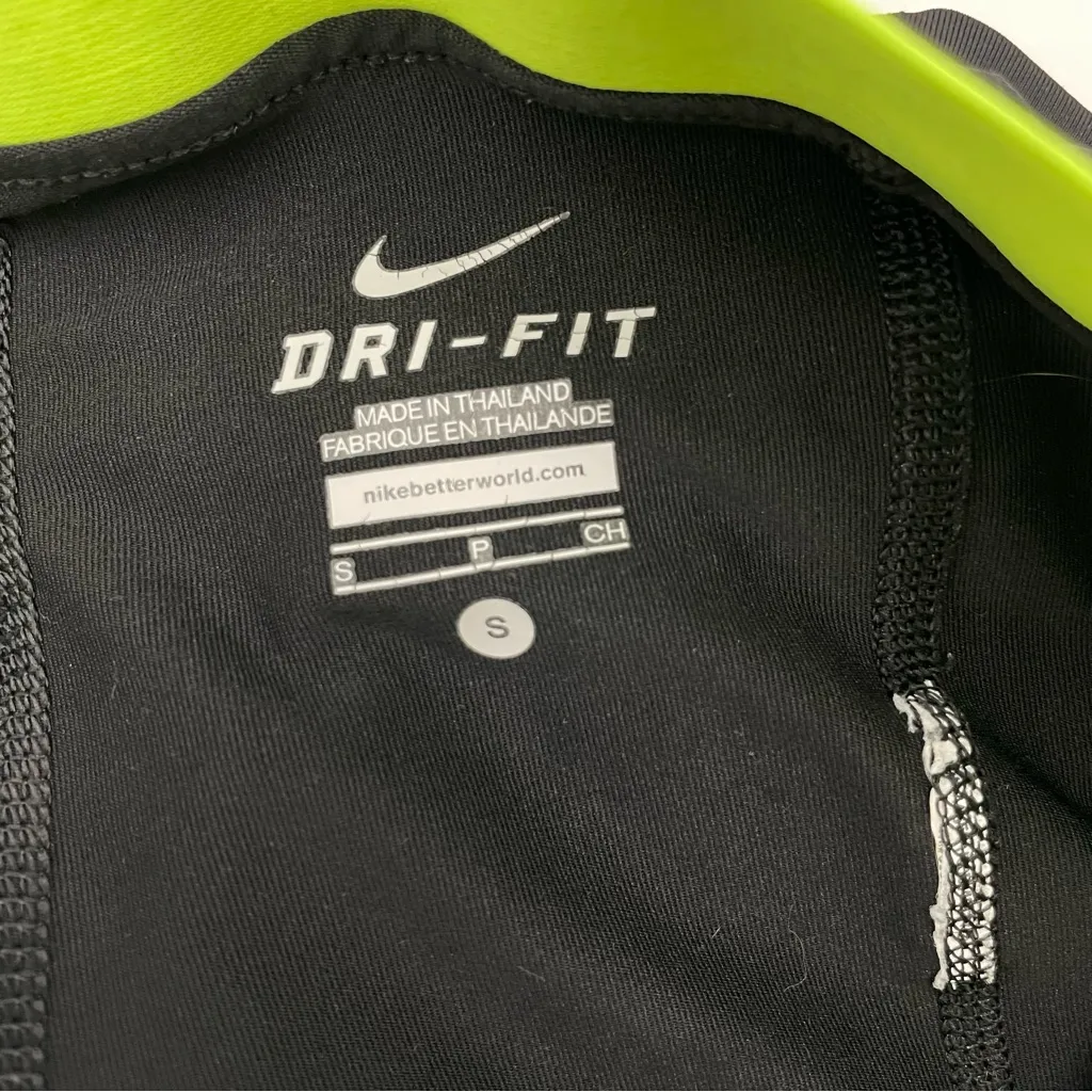 Nike Shorts Running Layers Black Neon Band Women Size Small Fitted Mesh‎ Stretch - Image 3