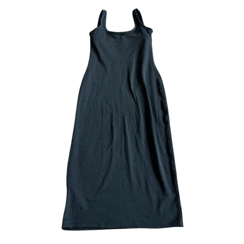 Vuori Halo Midi Dress Sleeveless Grey Stretch Built-in Bra Size XS Women's - Image 7