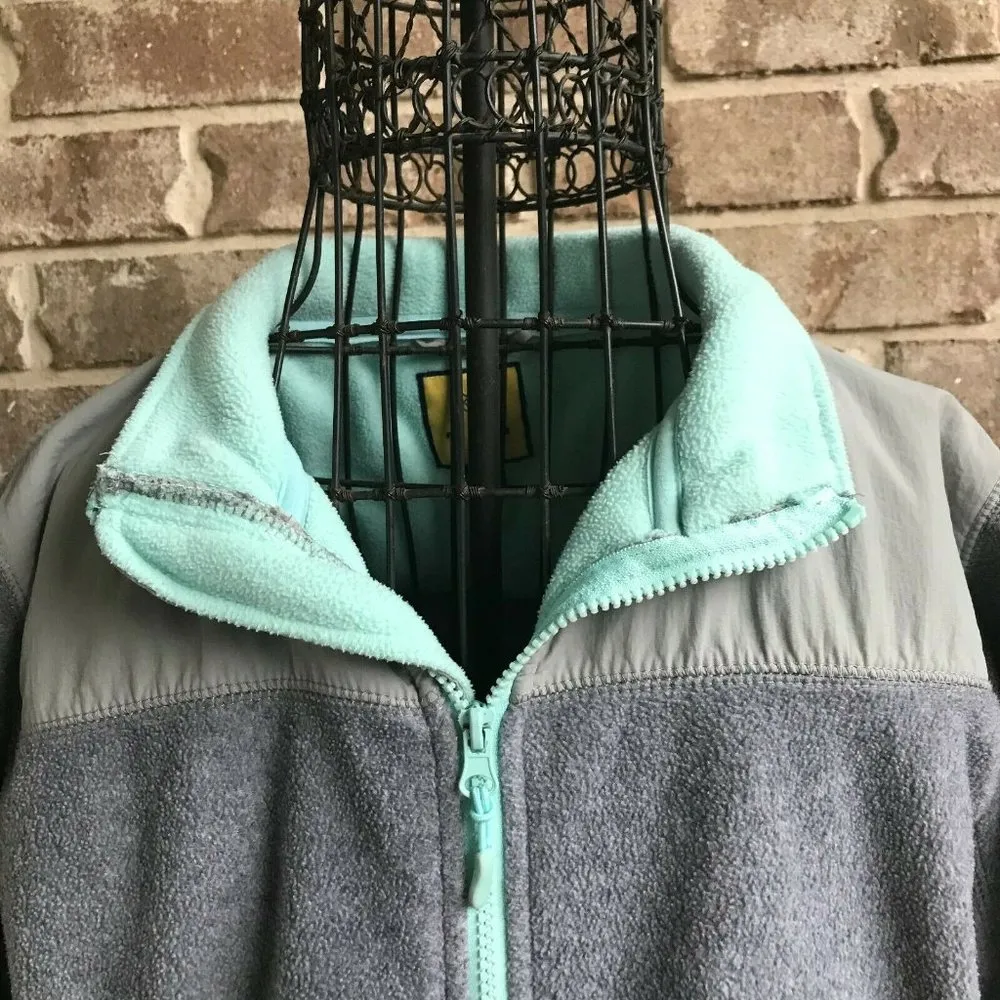 Prince & Fox Fleece Jacket Large Gray Front Zip Side Pockets Drawstring … - Image 2