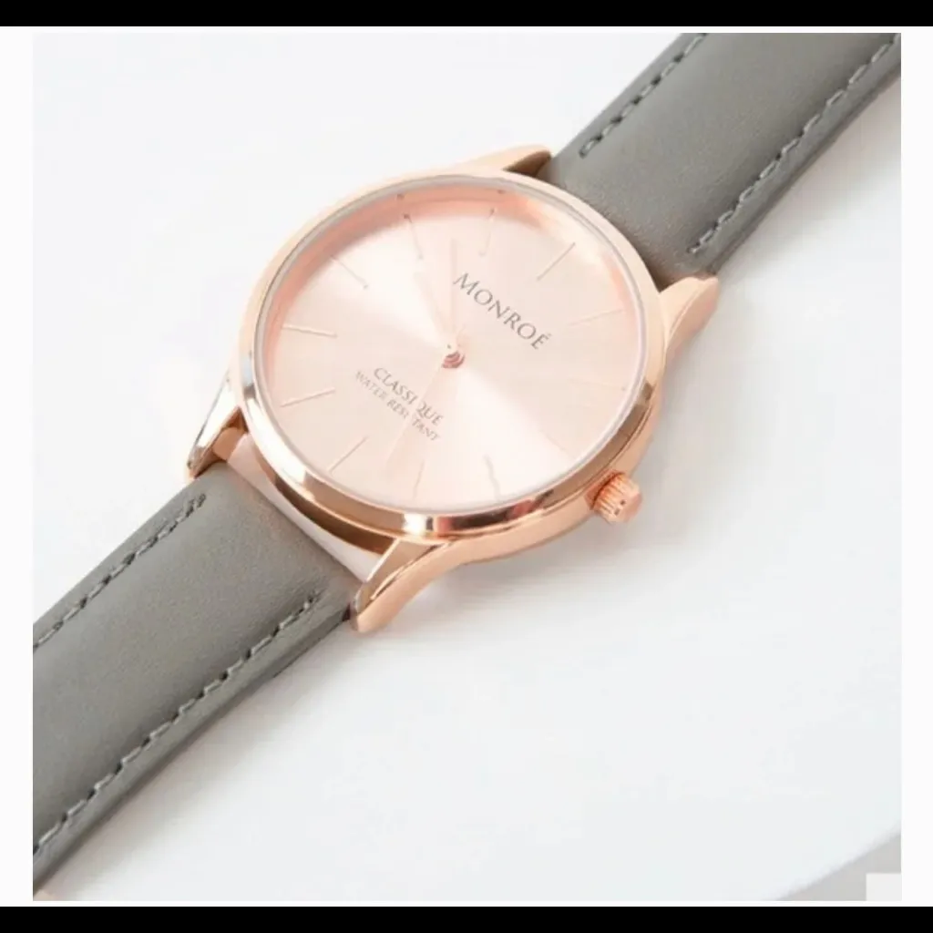 New in packaging Monroe‎ Classique Watch in Sunburst Solerose Gray - Image 9