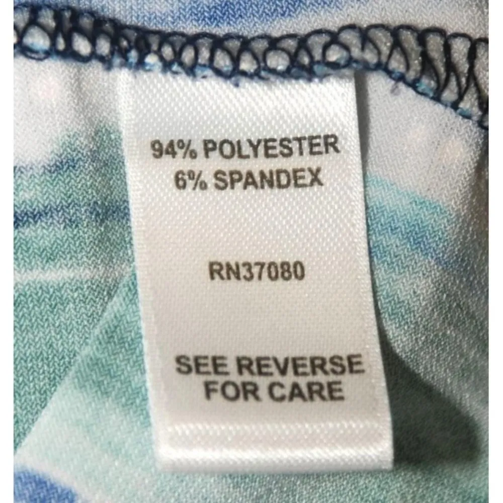 Cato Est. 1946 Ladies Blue Blouse Top Size S Beaded Faux Necklace Bell SS V-Neck - Image 10