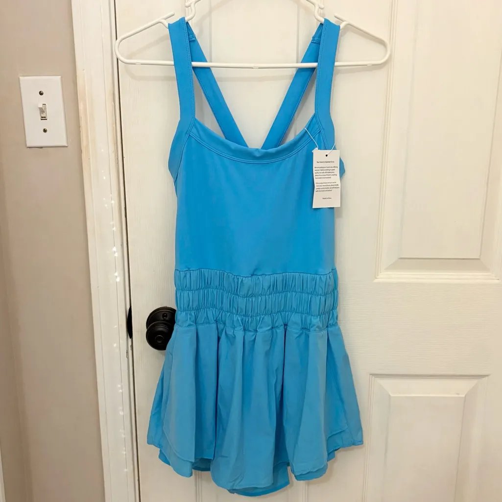 NWT!! Raxnode (Amazon brand) One Piece Athletic Style Romper in Bright Blue Size L - Image 3