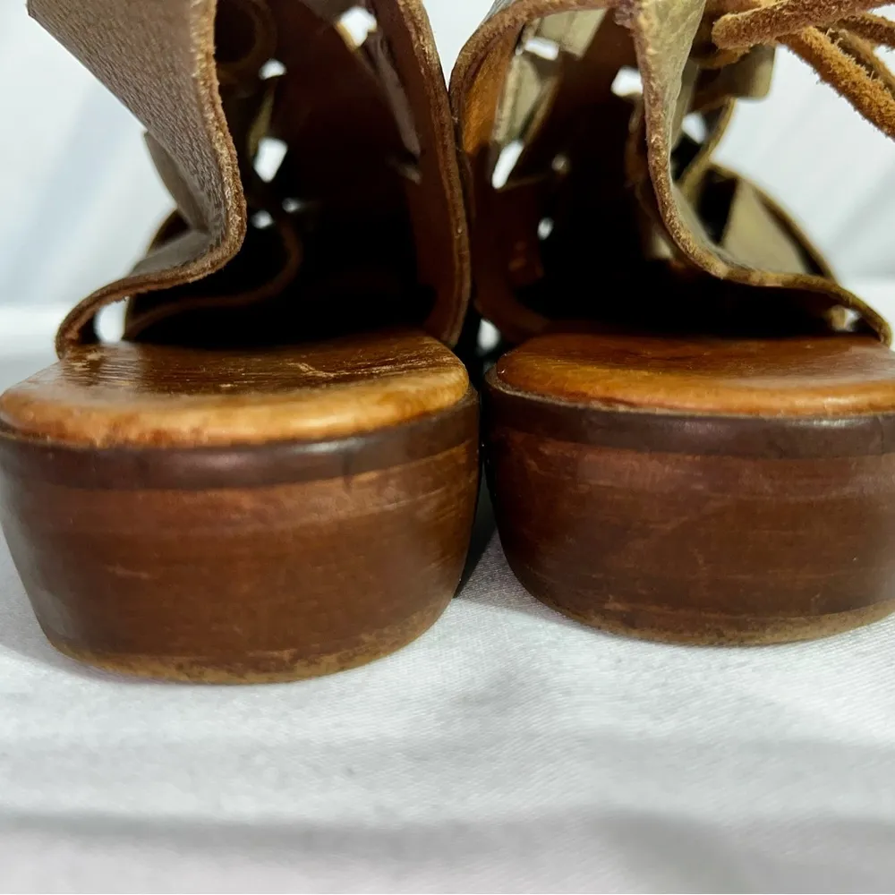 Free People woven shoes with leather tie, size 37 - Image 4