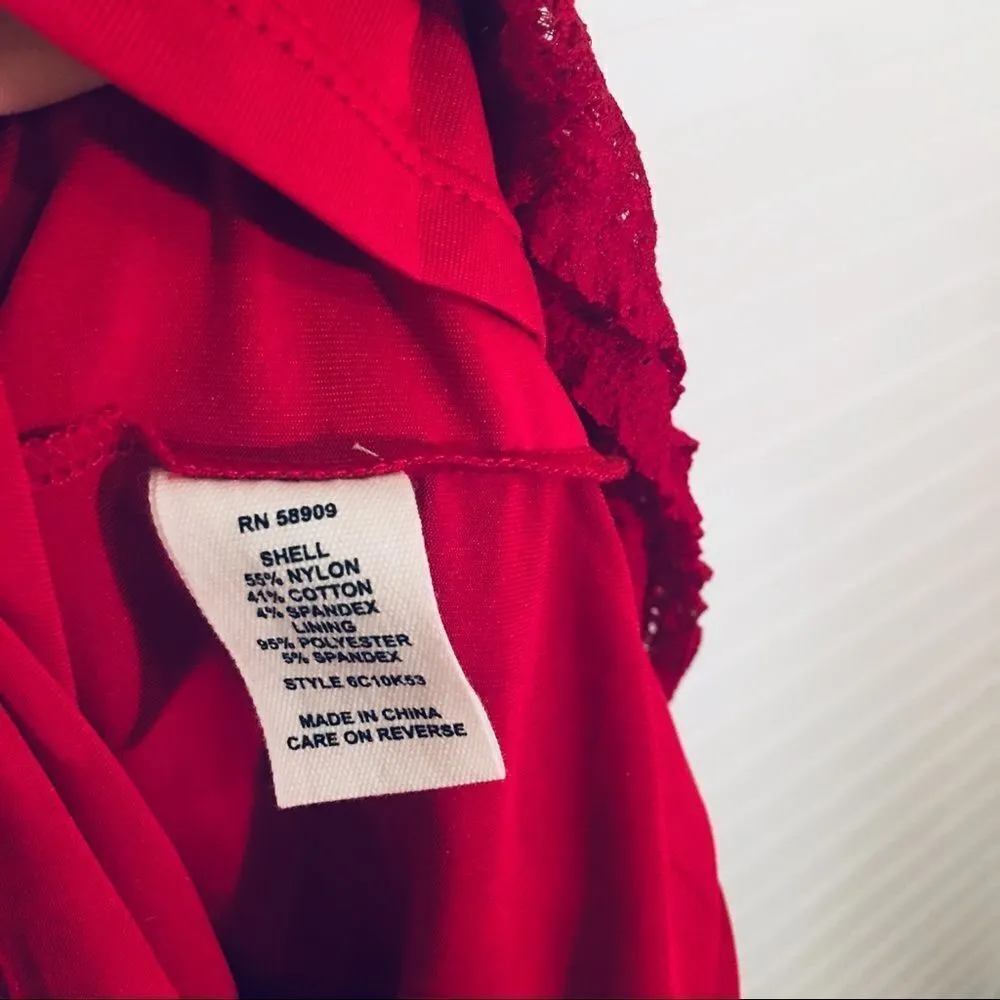 Chelsea and Violet Lace Red Dress - Image 6