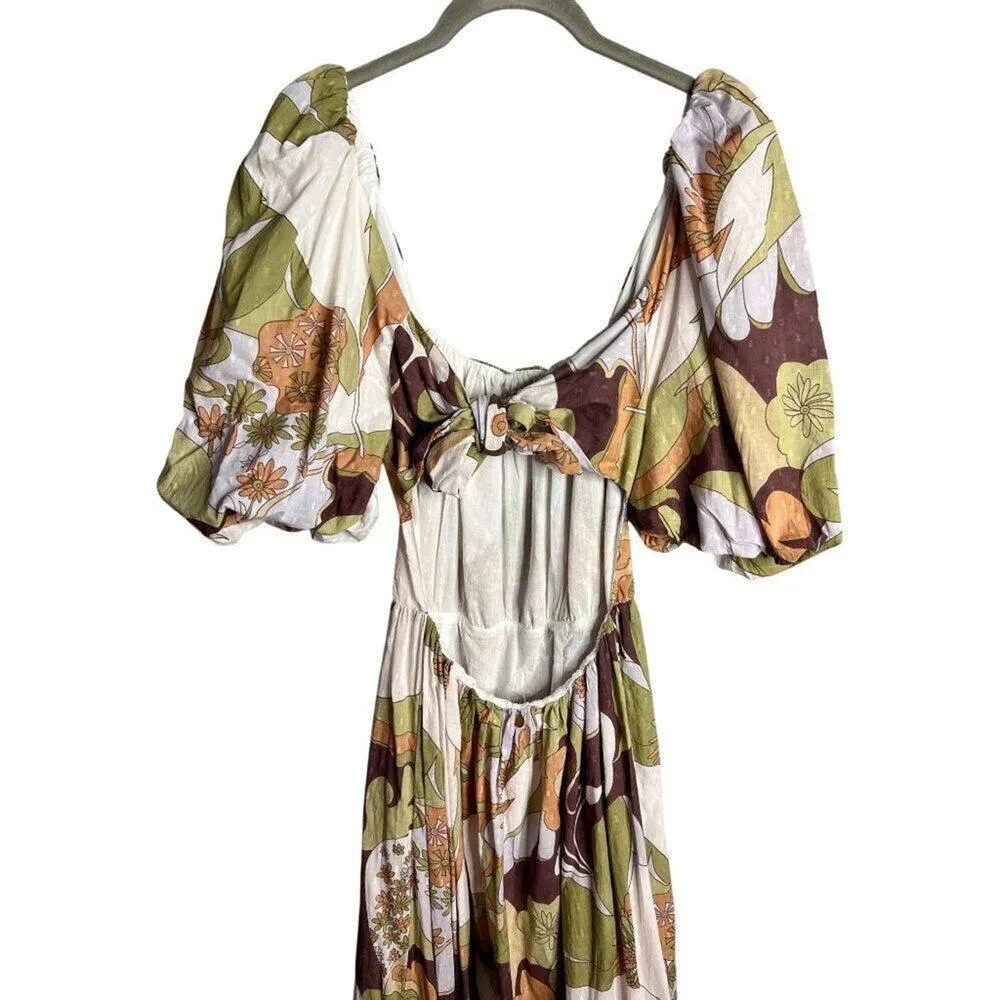 NEW Antik Batik Bahia Knoty Dress Size Small Green Khaki Maxi‎ - Image 6