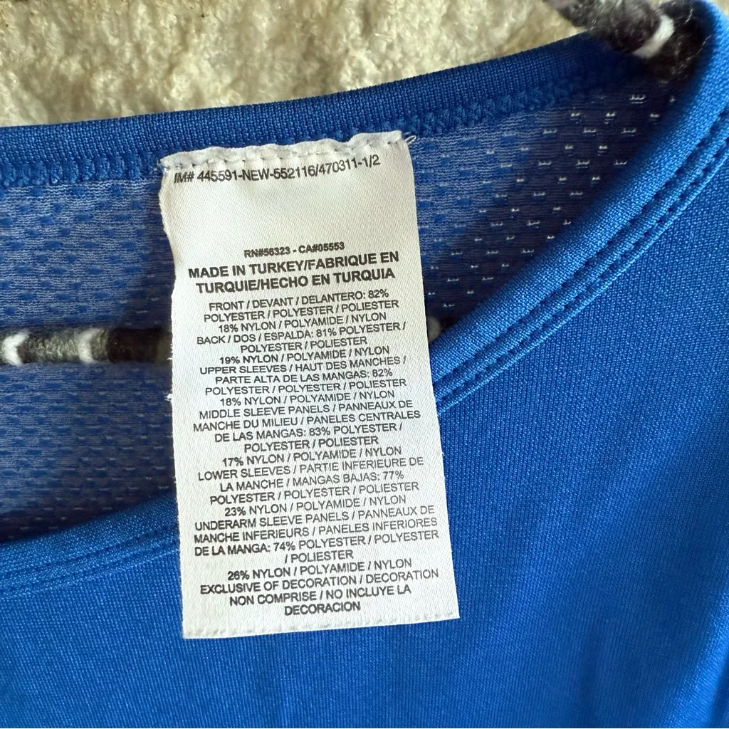 Nike Dri-Fit Royal Blue White Women's Long Sleeve Top Small - Image 3