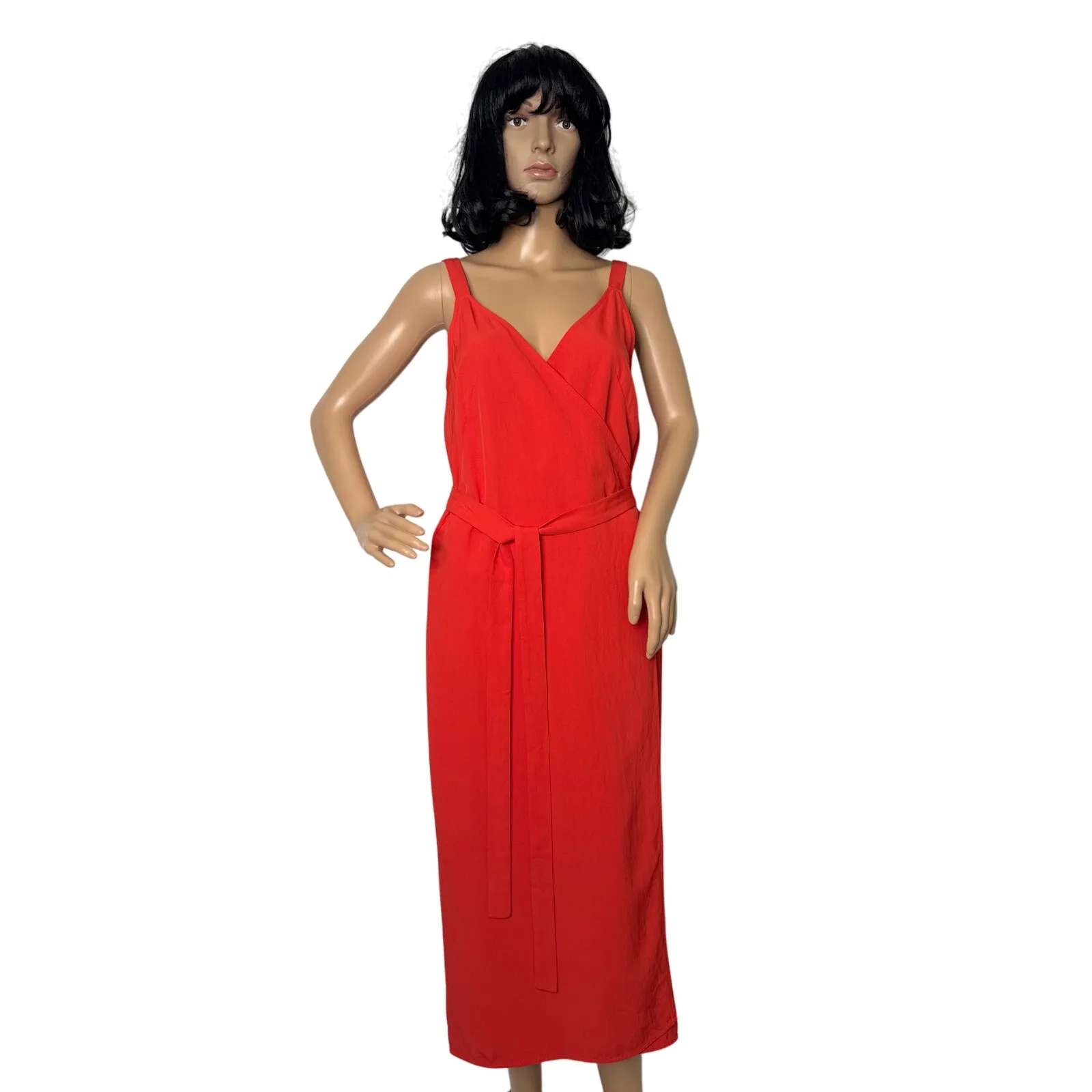 Everlane Japanese GoWeave Tank Wrap Dress Orange summer vacation size 6 - Image 2