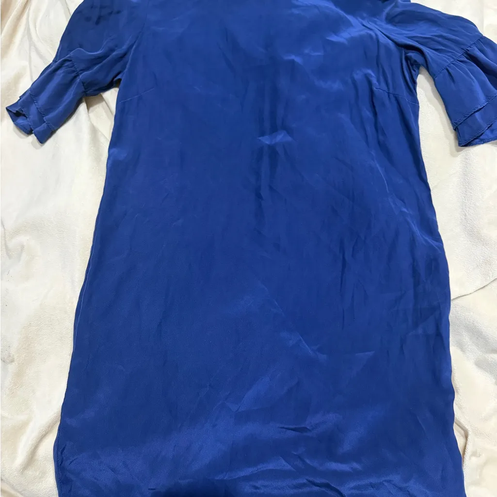 Amanda uprichard 100% silk cobalt blue shift dress - Image 5