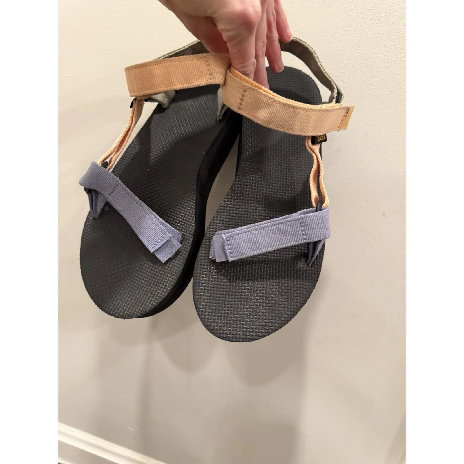 Teva Flatform Universal Platform Sandals Women's Size 9 Sage Peach Lt Blue $80 - Image 15