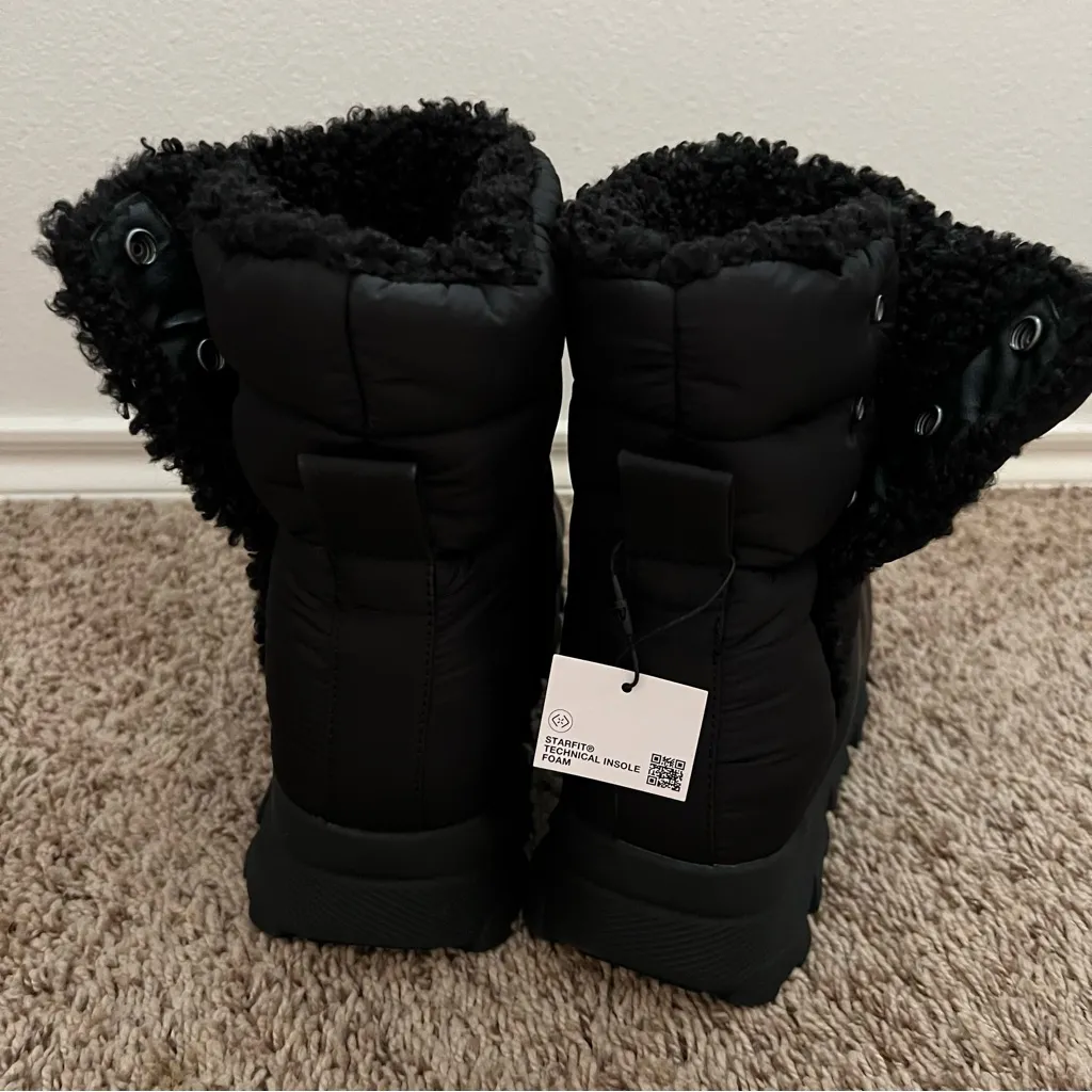 Zara Faux Fur Lined Quilted Ankle Boots NWT - Image 5