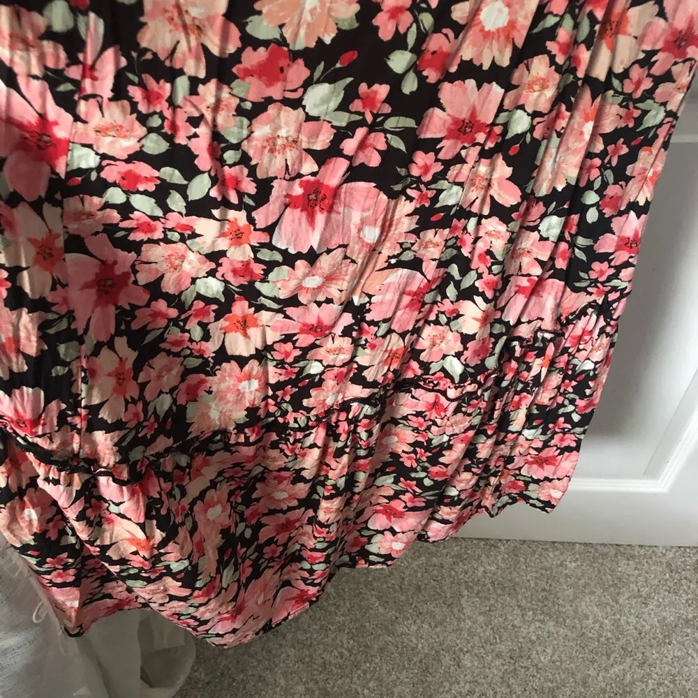floral print high low front split maxi dress, size xs - Image 10