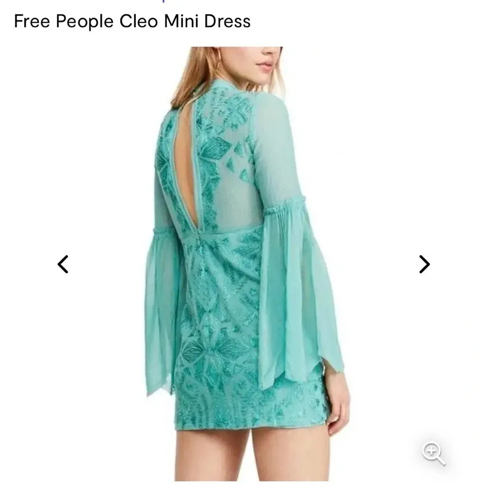 Free People Cleo Mini Canton Boho Dress Size 6 - Image 6