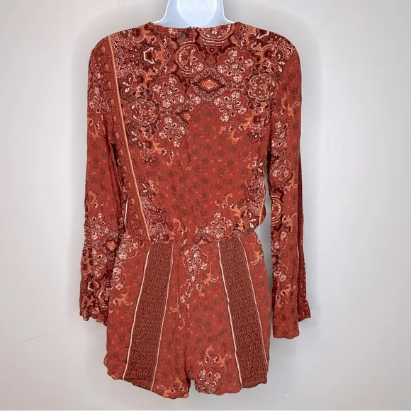 Kendall + Kylie Boho Lace Up Romper Size‎ S - Image 3