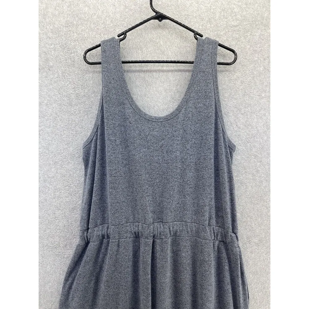 Venus  Women's Jumpsuit Sleeveless Pants Size 1X Heather Gray Drawstring Pockets - Image 8