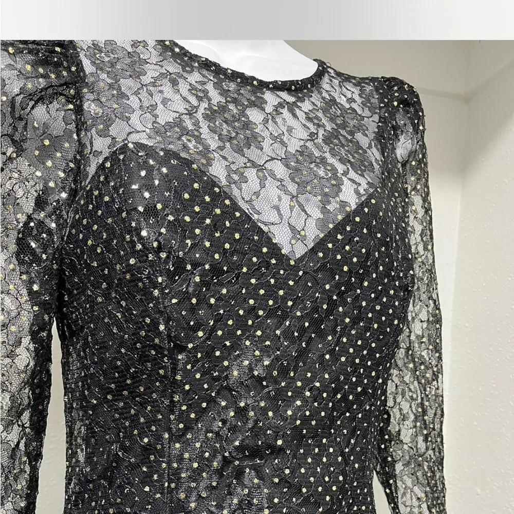 ✨ Totally 80s Glam: Rampage Vintage Cocktail Dress with Lace & Glitter - Image 9