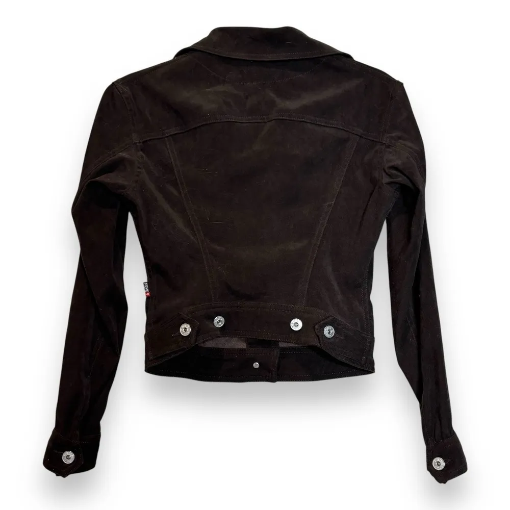 FRYE Womens Jacket Black Sz XS Western Button Up Polyester Motorcycle - Image 2