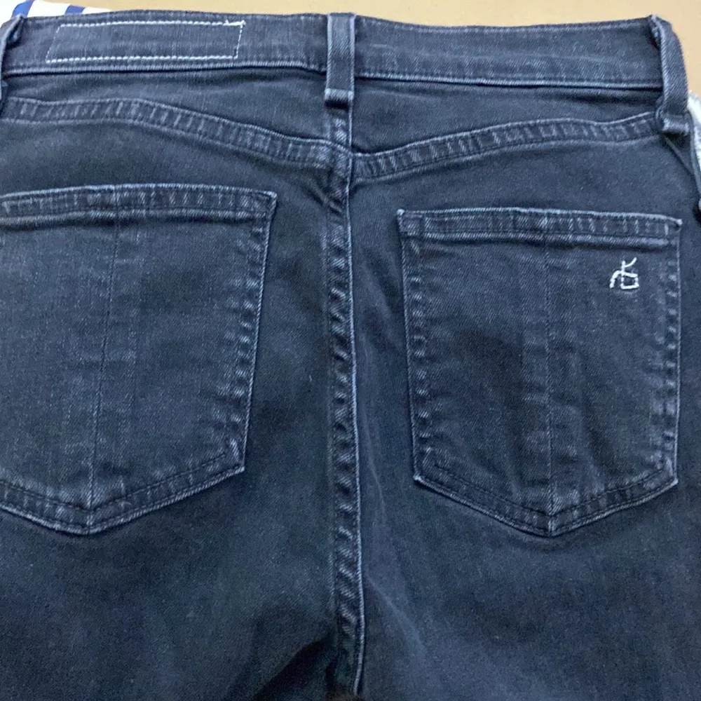 Rag & Bone Black Bruin 10 Inch High Rise Jeans - Image 8