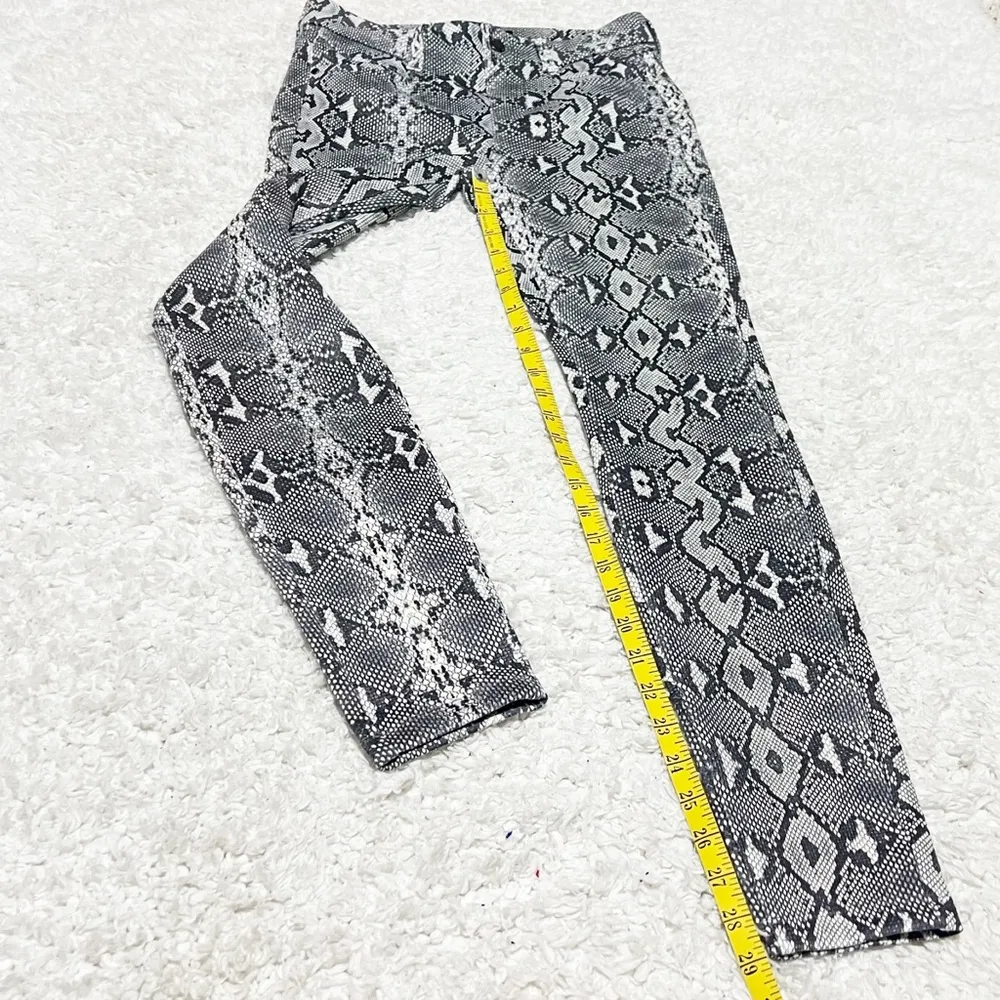 NEW Liverpool Python Leggings Pull On Pants Gray White Black Mid Rise 2/26 - Image 3
