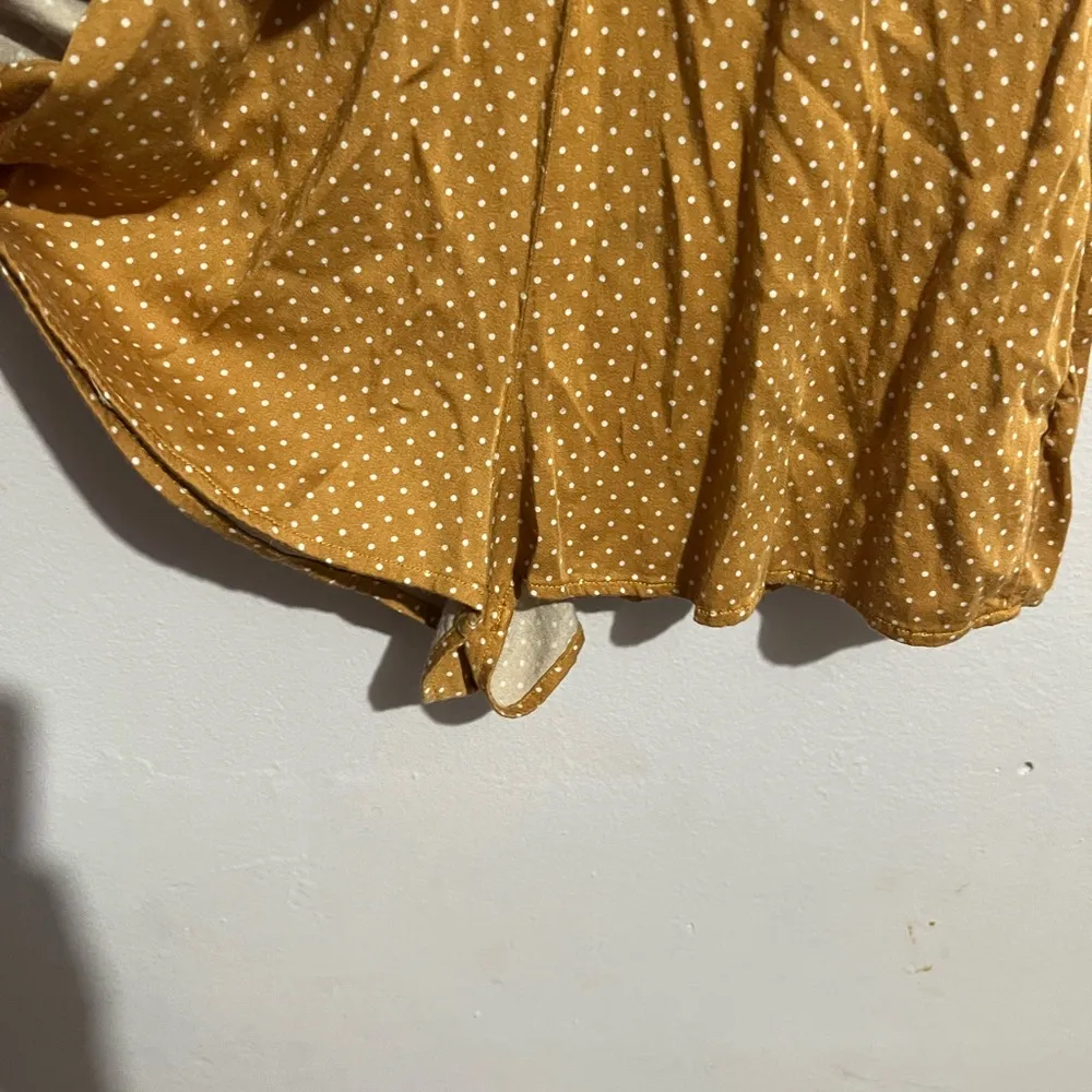 Urban Outfitters Long Sleeve Yellow Polka Dot Romper - Image 4