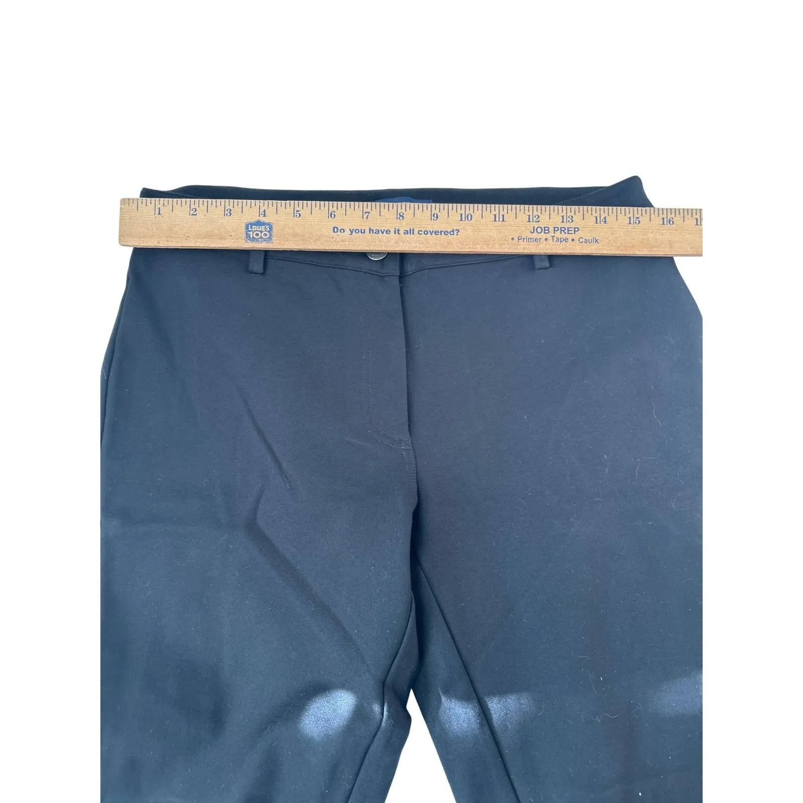 Brooks Brothers Black Flat Front Stretch Ankle Pants Womens Size M - Image 5