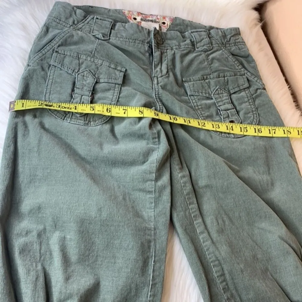 Anthropologie Hei Hei Army Green Corduroy Crop Pants Size 2 - Image 10