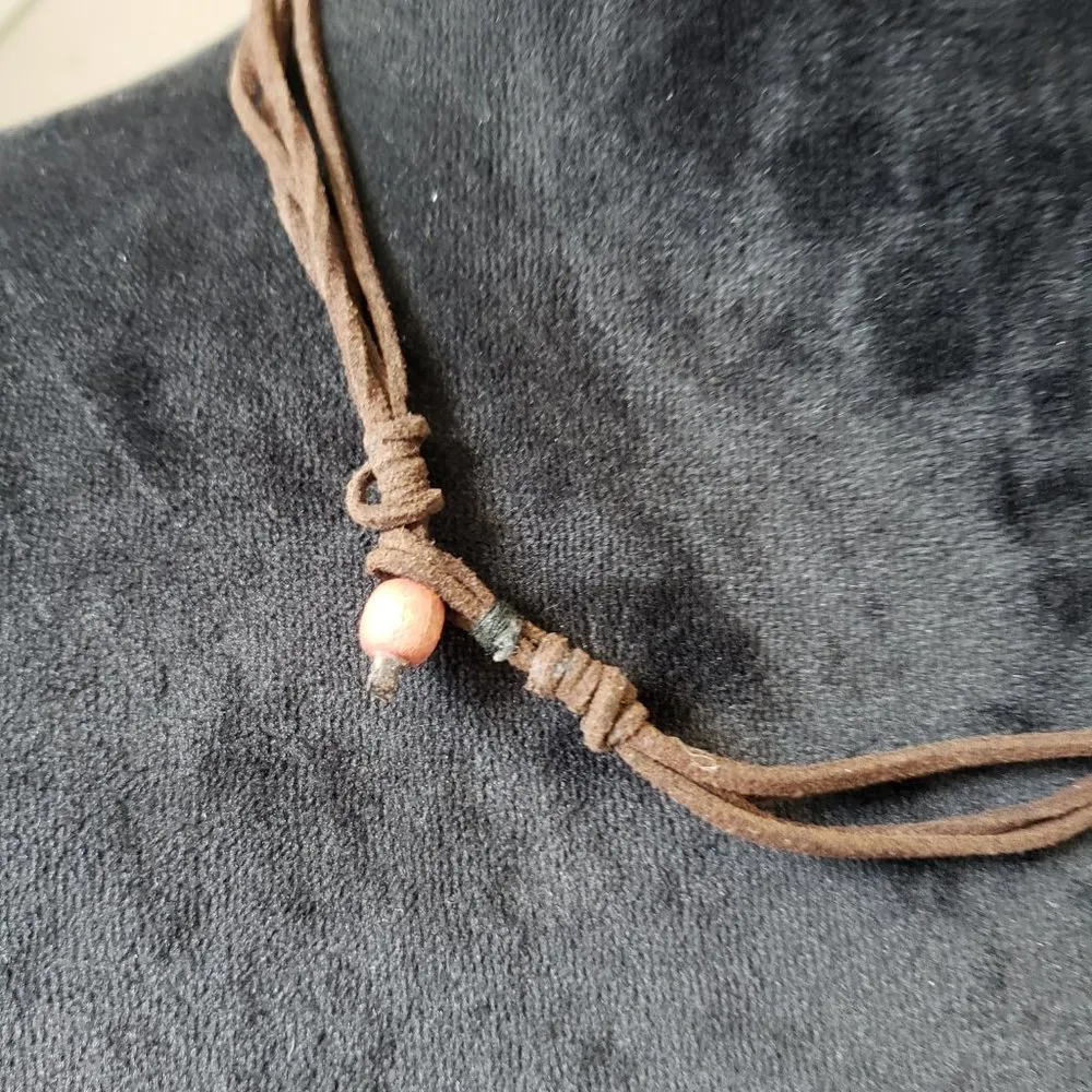 Womens Beautiful Nature Jewelry with Round Shell Statement Choker Necklace Brown - Image 2