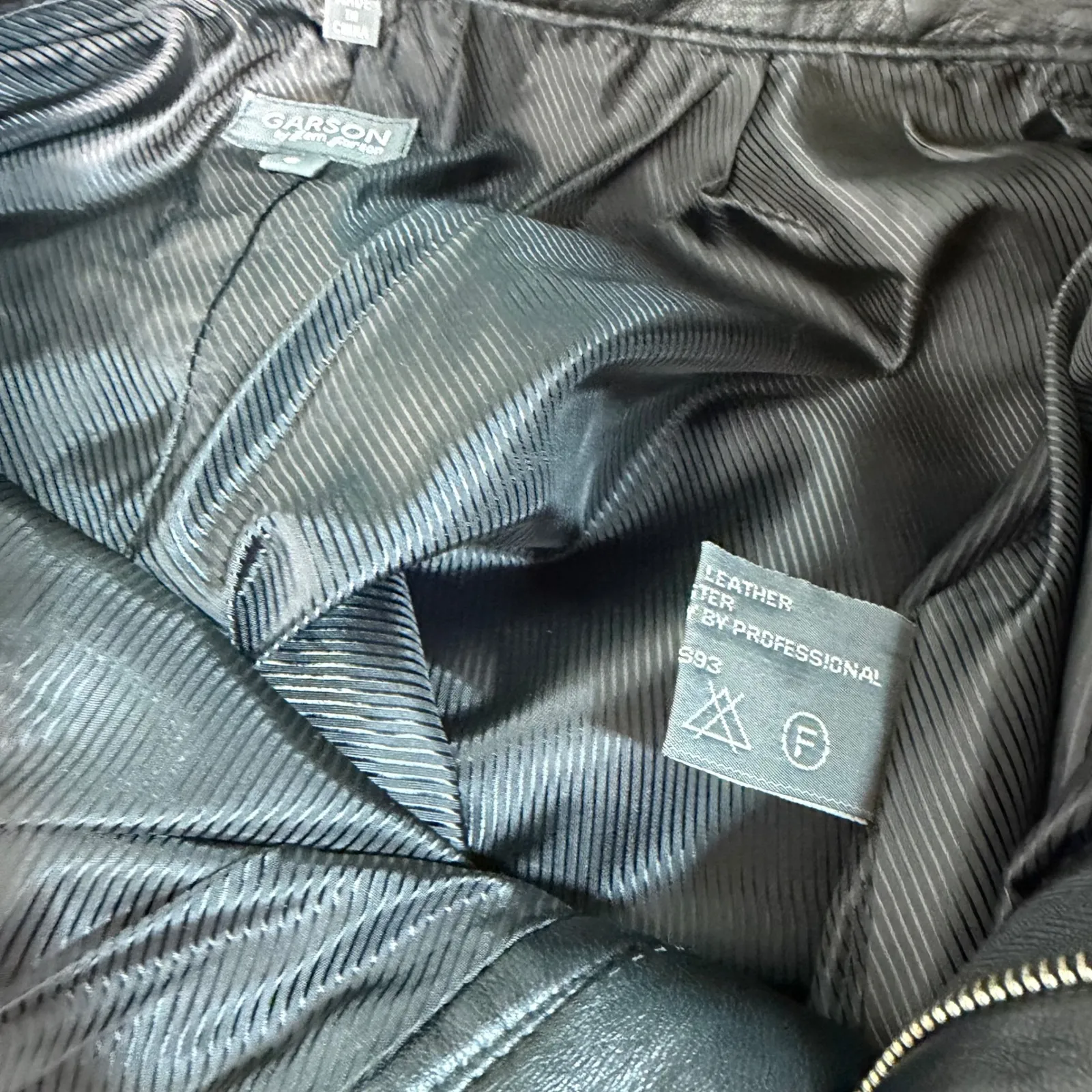 Garson by REM Garson Genuine Leather Pants 6 Black Studded Straight Leg Lined - Image 14