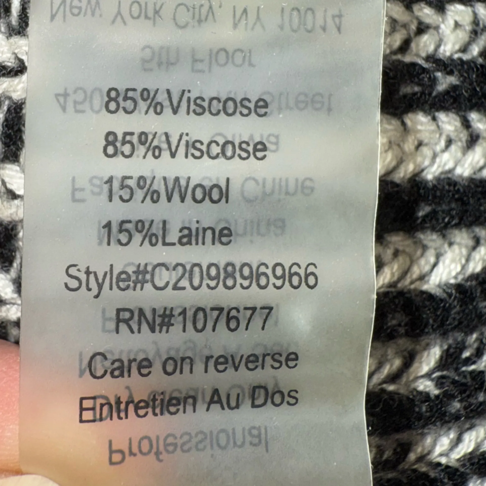 Alice + Olivia Wool Blend Nera Rib Knit Box Cardigan Size S - Image 6