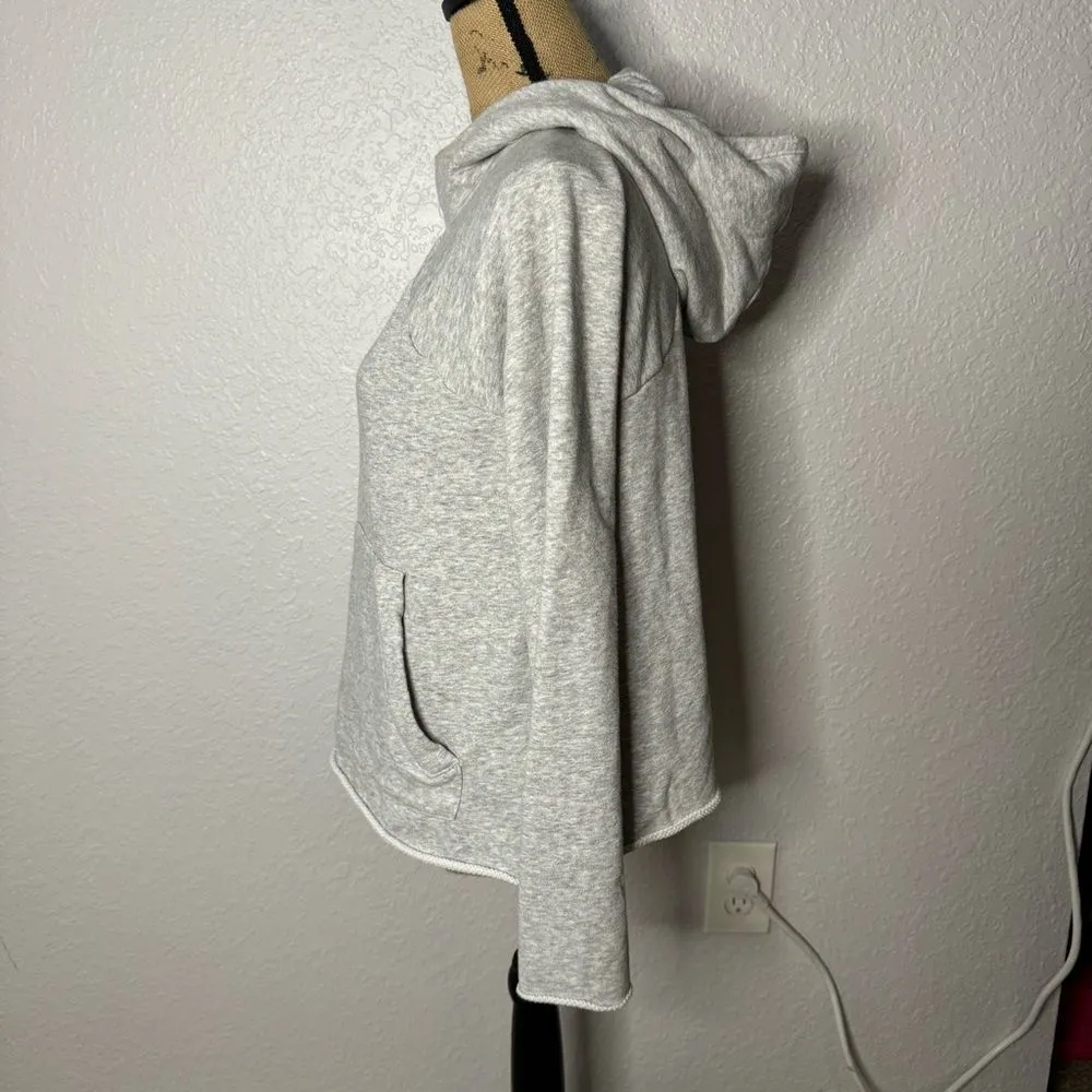 Athleta French Terry Pique Hoodie Heather Grey Size XS Oversized Gym Athletic - Image 7