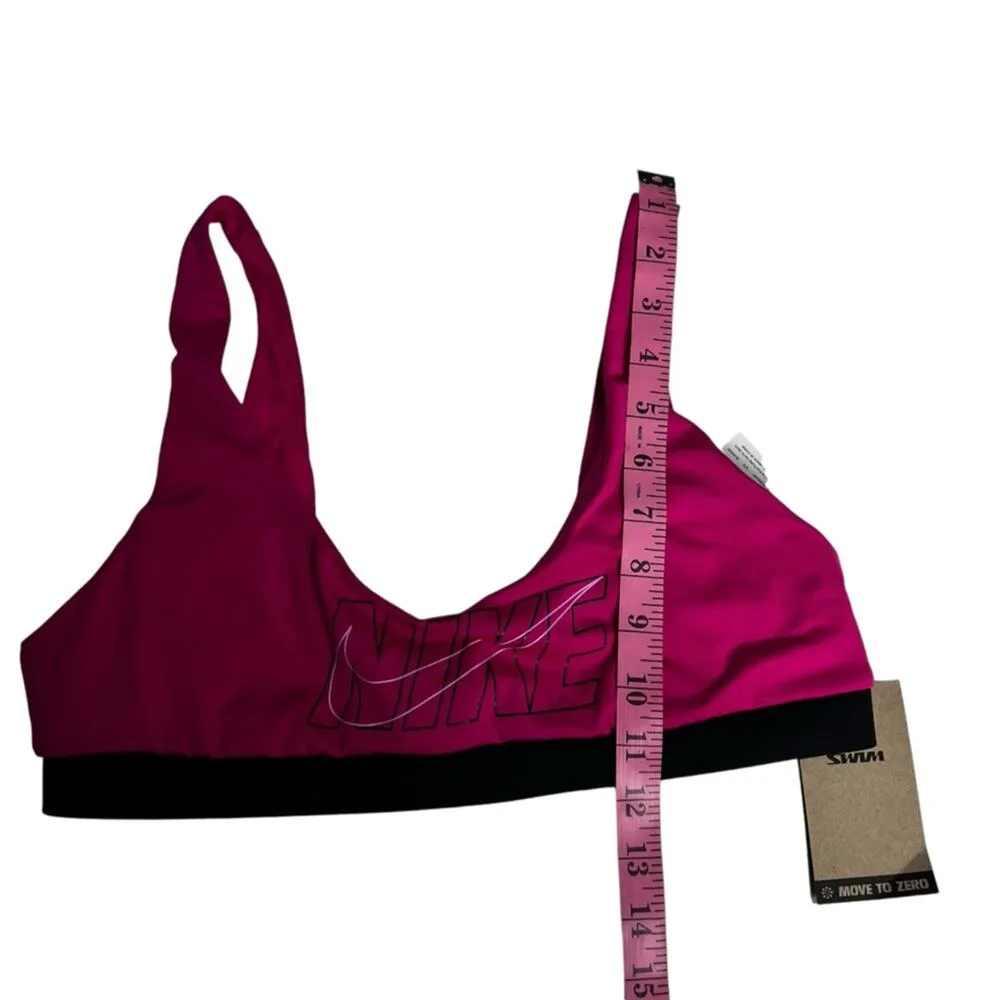 Nike Women's Athletic  Swim Pink Bikini Top Swoosh Logo  Sz M NWT - Image 13
