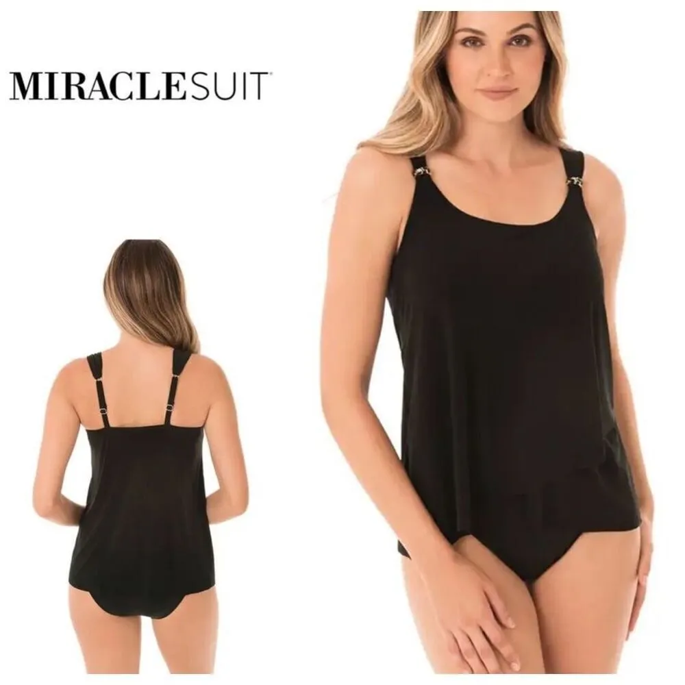 New. Miraclesuit black tankini top. 8 Retail $124 - Image 2