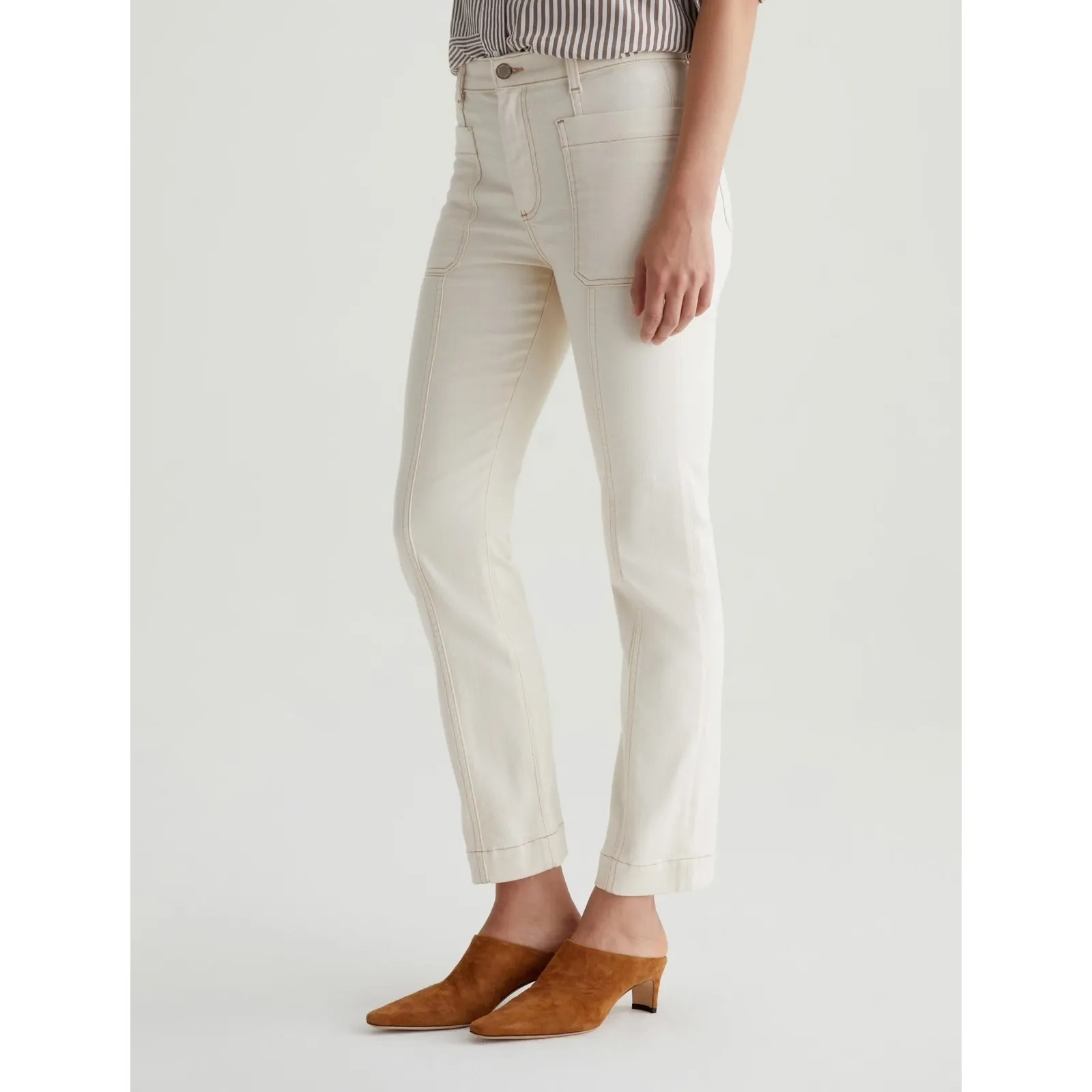 AG Adriano Goldschmied‎ Lila Mid Rise Utility Straight Jeans Size 25 Japanese - Image 15