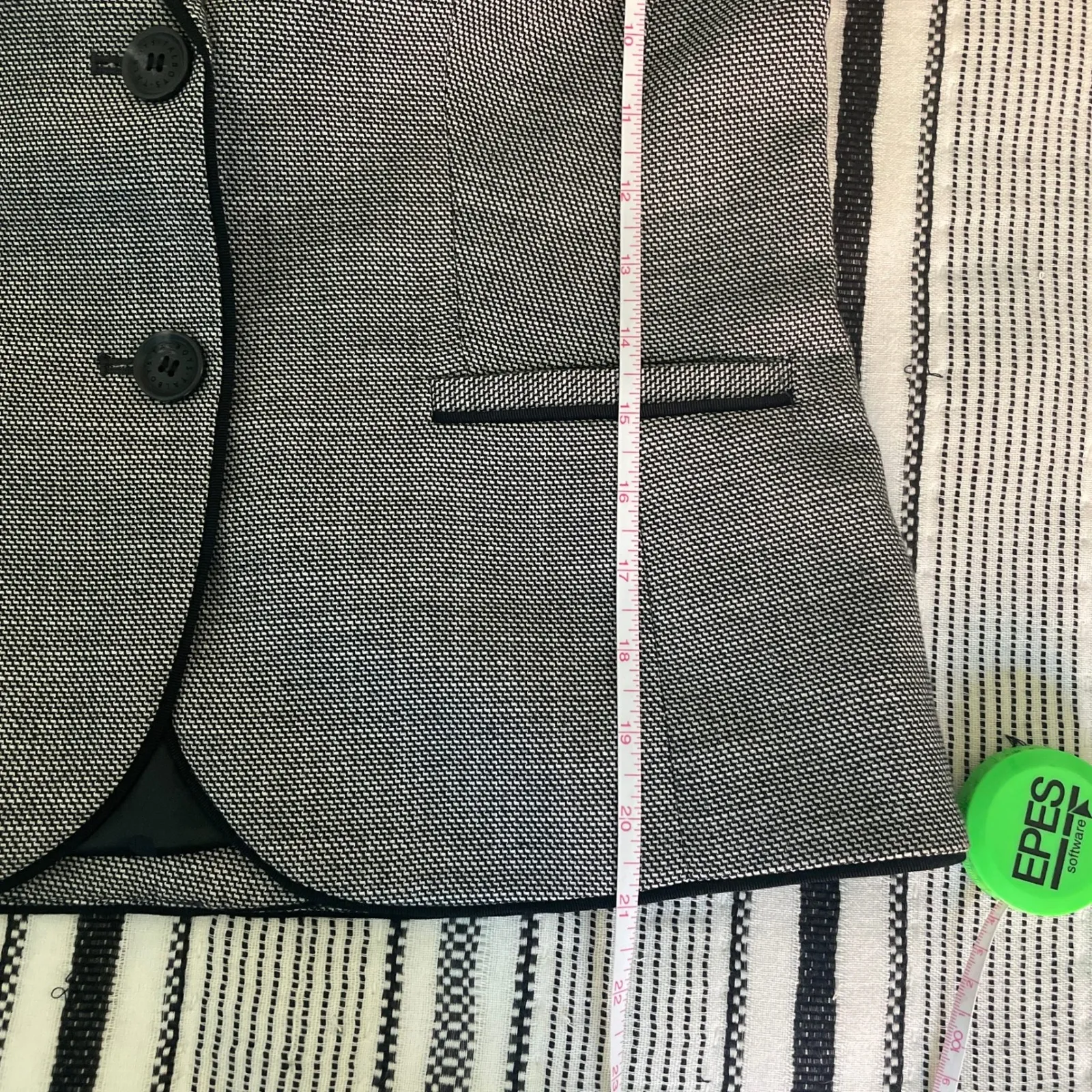 Talbots‎ Houndstooth Blazer 2P Black White Career Office Jacket Mature Corpcore - Image 7