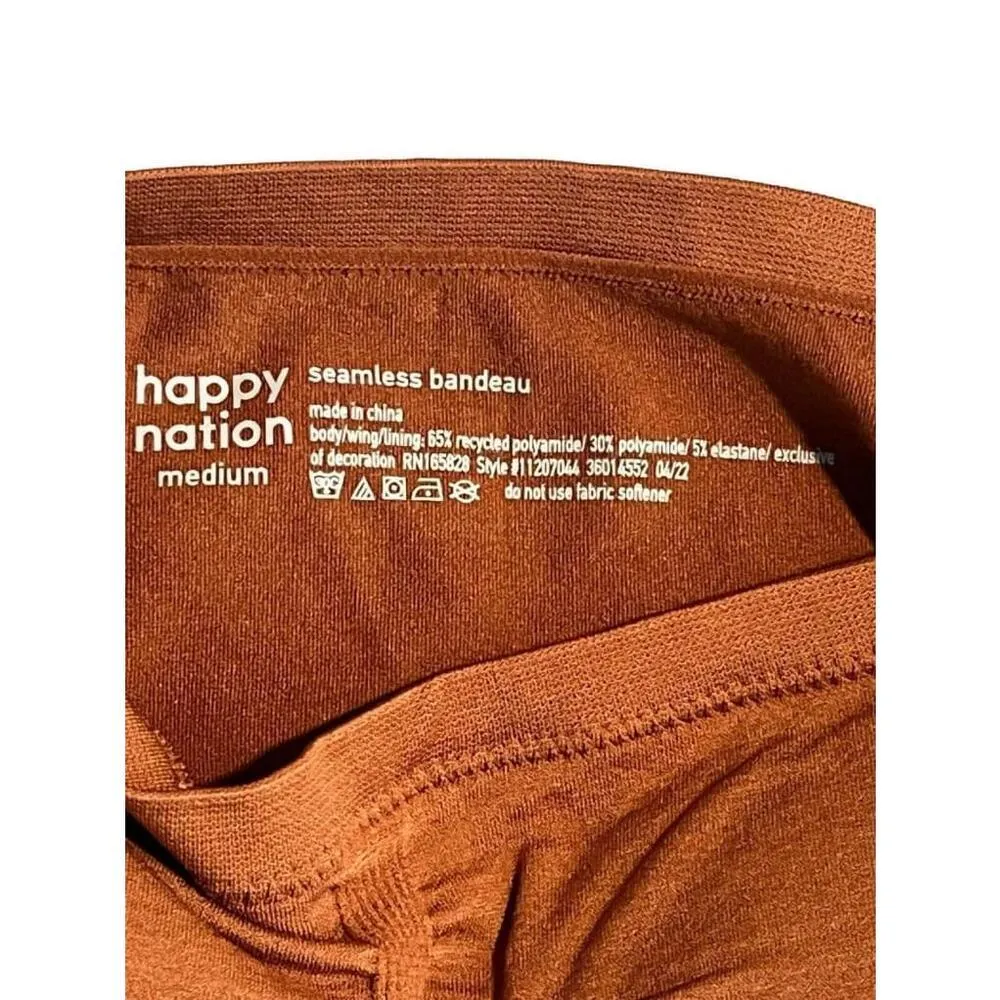 Happy Nation By VS Wireless Convertible Bra Bandeau Tweens 10M Strapless Padded Brown Size M - Image 6